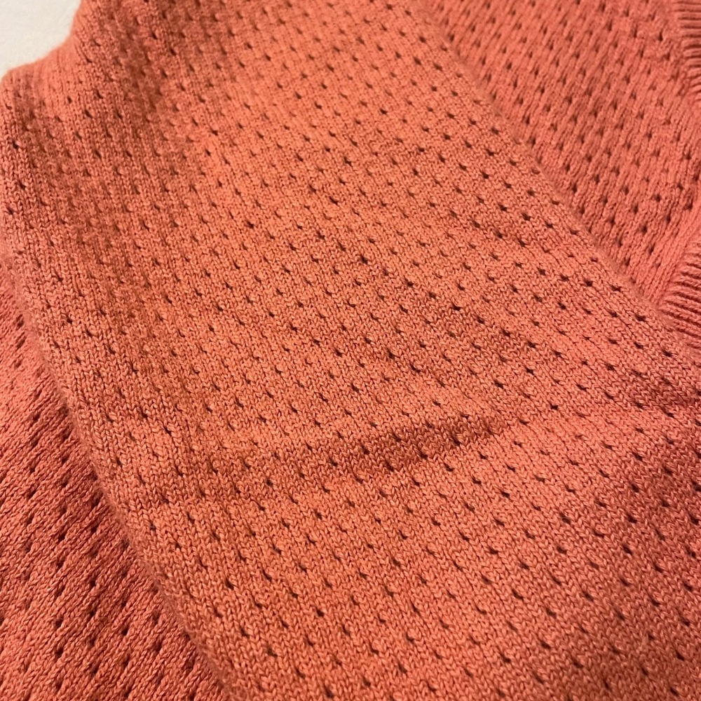 Sundance‎ Women Medium Cardigan Sweater Coral Pointelle Cotton Rabbit Hair Blend - Picture 5 of 7